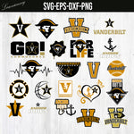 Vanderbilt Commodores, Vanderbilt University SVG file, PNG file, EPS file, DXF file