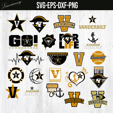 Vanderbilt Commodores, Vanderbilt University SVG file, PNG file, EPS file, DXF file