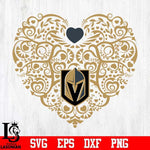 Vegas Golden Knights heart svg dxf eps png file