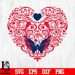Washington Capitals heart svg dxf eps png file