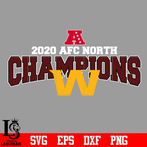 Washington Football Team 2020 AFC North Champions Svg Dxf Eps Png file