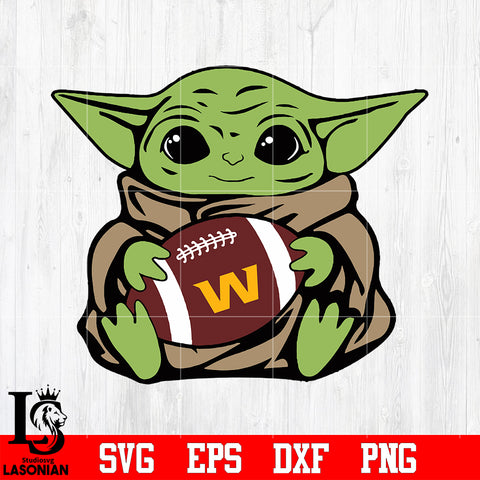 Washington Football Team Baby Yoda, Baby Yoda svg eps dxf png file
