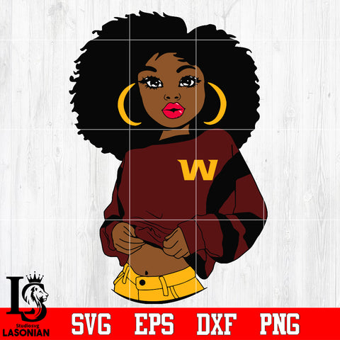 Washington Football Team Girl Svg Dxf Eps Png file