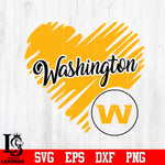 Washington Football Team Logo,Washington Football Team Heart NFL Svg Dxf Eps Png file
