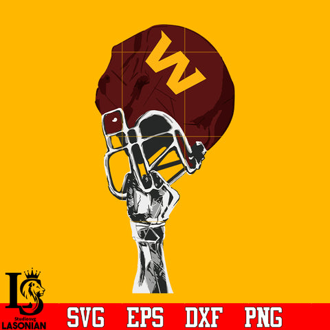 Washington Football Team hand helmet svg eps dxf png file