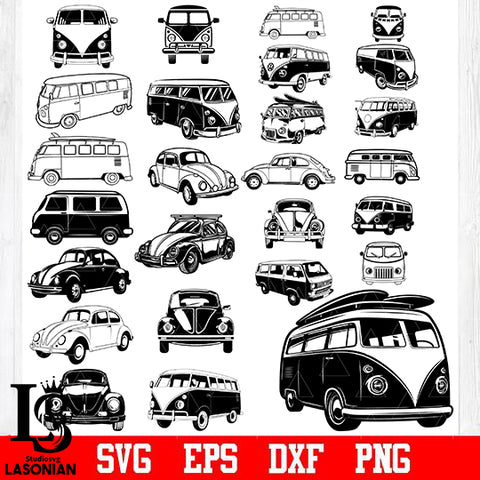 Wolkswagen car bundle 3 svg eps dxf png file