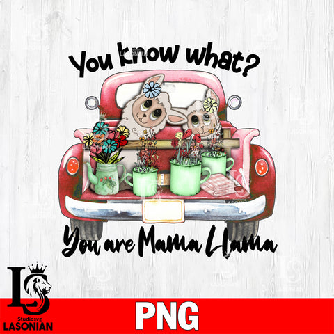 You know what You are Mama Llama  Png file