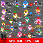 baby shark christmas bundle svg svg eps dxf png file, digital download