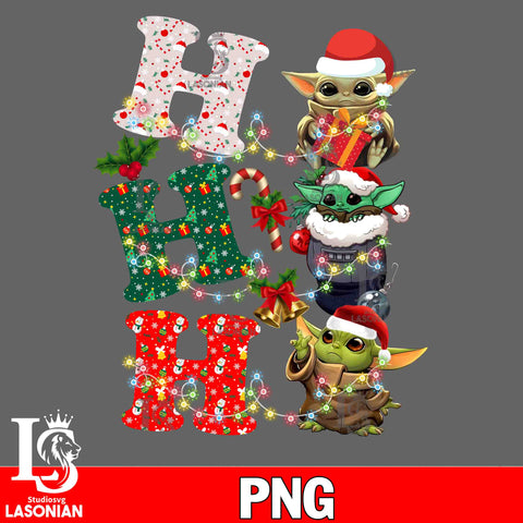 baby yoda christmas, Ho Ho Ho  PNG file, Digital Download