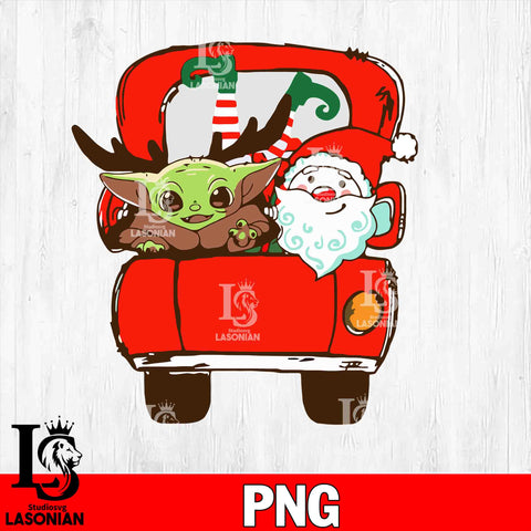 baby yoda satan christmas PNG file, Digital Download