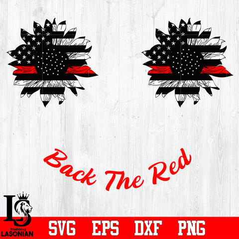 back the red sunflower svg dxf eps png file