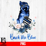 back the Blue Dog heart PNg file