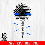 back the blue sunflower svg,dxf,eps,png file