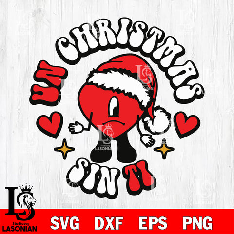 bad bunny christmas 2 svg eps dxf png file, Instant Download