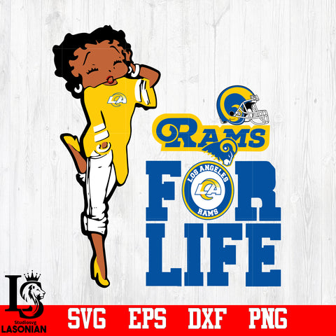 betty Boop Los Angeles Rams  svg,eps,dxf,png file