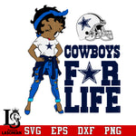 betty boop CowBoys For Life svg,dxf,eps,png file
