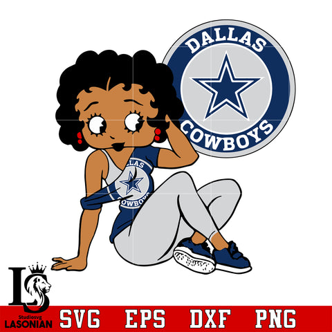 betty boop dallas cowboys svg,eps,dxf,png file