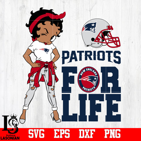 betty boop new england patriots for Life svg,eps,dxf,png file