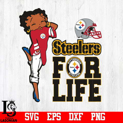 betty boop pittsburgh steelers svg,eps,dxf,png file