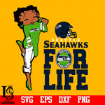 betty boop seattle seahawks svg,eps,dxf,png file