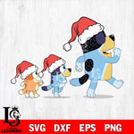 bluey christmas 11 svg eps dxf png file, digital download