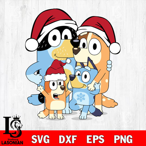 bluey christmas 13 svg eps dxf png file, digital download