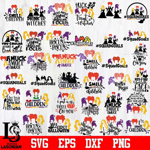 bundle 35 file Hocus Pocus dxf png svg file