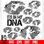 bundle Sports, Its In My DNA, Fingerprint svg eps dxf png file