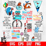 Cat In The Dr Seuss Bundle,Dr Seuss quote, Dr Seuss bundle ,reading is my thing Svg Dxf Eps Png file