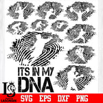 bundle Sports, Its In My DNA, Fingerprint svg eps dxf png file