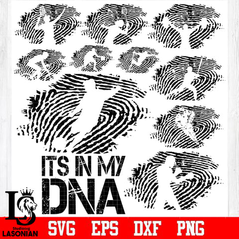 bundle Sports, Its In My DNA, Fingerprint svg eps dxf png file