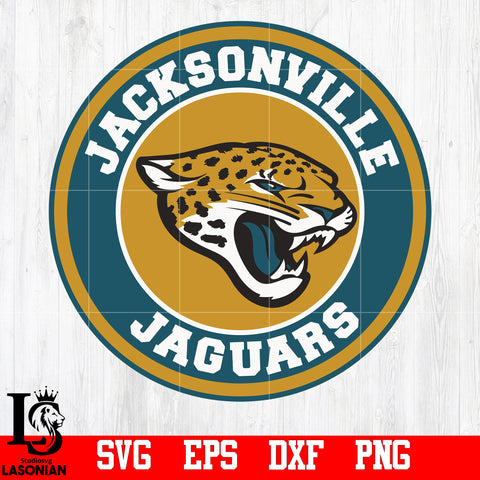 circle Jacksonville Jaguars svg,eps,dxf,png file