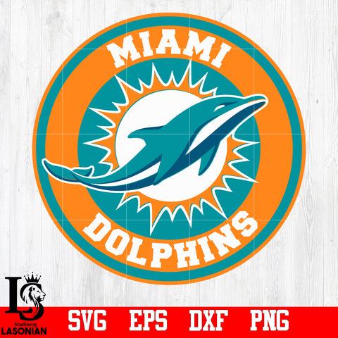 circle Miami Dolphins svg,eps,dxf,png file