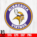 circle Minnesota Vikings svg,eps,dxf,png file – lasoniansvg