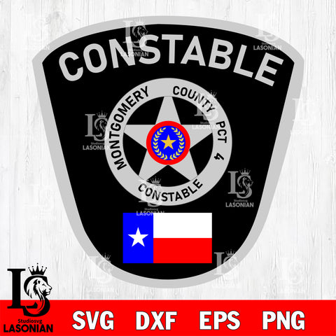 constable montgomery county pct 4 badge svg eps dxf png file