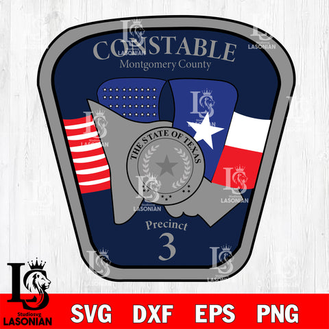 constable montgomery county precinct 3 badge svg eps dxf png file