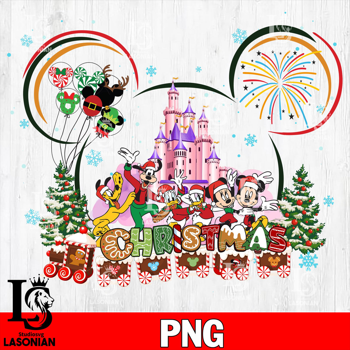 disney christmas, mickey christmas PNG 3 file, digital download