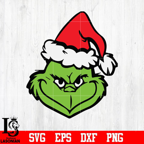 grinch Face Christmas svg eps dxf png file