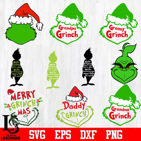 grinch bundle 21 file svg dxf pdf png file