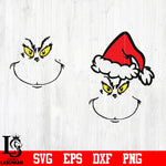 grinch face christmas 2 svg eps dxf png file