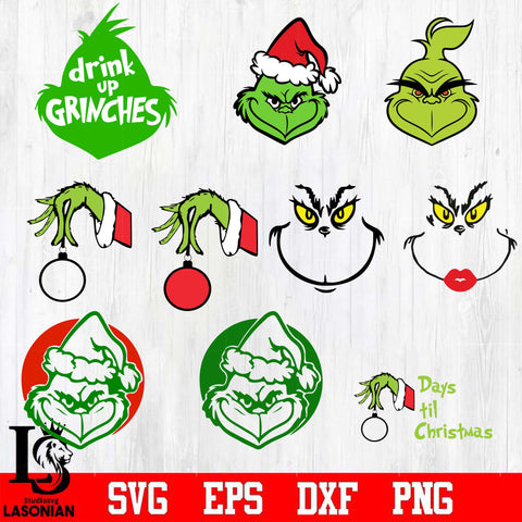 grinch bundle 10 file svg dxf pdf png file