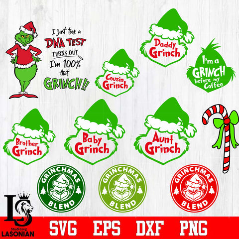 grinch bundle 10 file svg dxf pdf png file