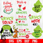 grinch bundle 15 file svg dxf pdf png file