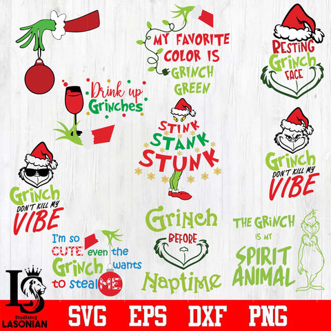 grinch bundle 20 file svg dxf pdf png file