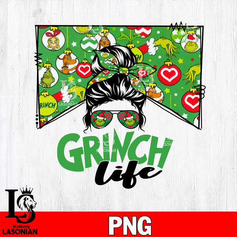 grinch life messy PNG file, digital download