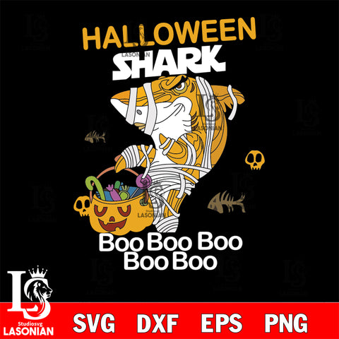 halloween shark boo boo boo boo boo svg eps dxf png file