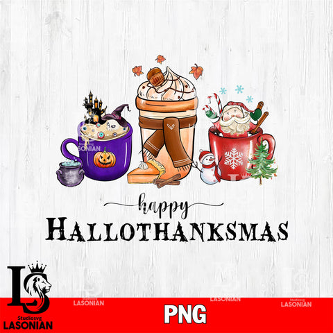 happy Hallothanksmas sublimation PNG file