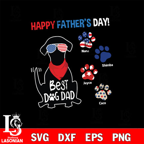 happy father's day dog,nana,simba, jayce ,coco svg dxf eps png file