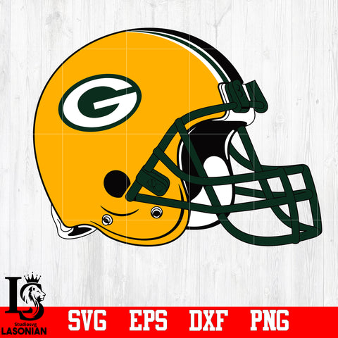 helmet green bay packers svg,eps,dxf,png file