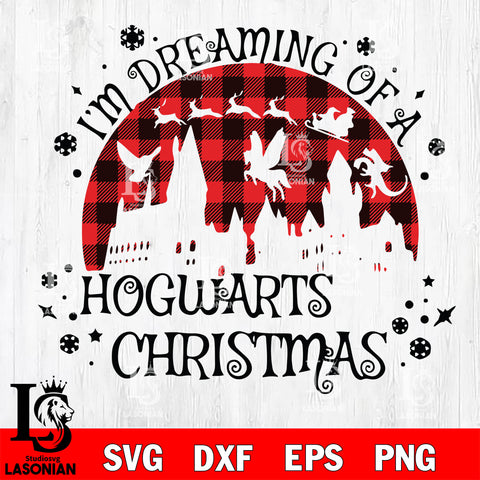 i'm dreaming of a hogwarts christmas 2 svg eps dxf png file, Instant Download
